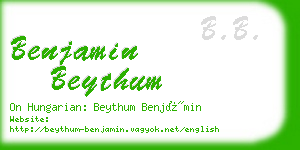 benjamin beythum business card
